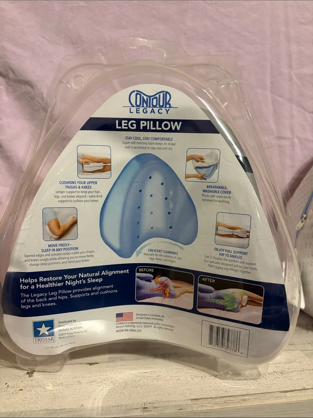 Contour Legacy Leg Pillow - White/Blue Packaging - Picture 6 of 7